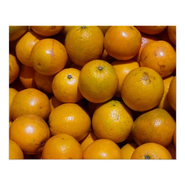 Orangenfrucht Florida Markt Orange Poster (Vorderseite)