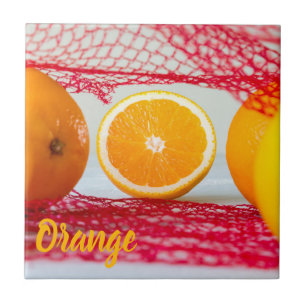Orangenfrucht für vegane und vegeatriere fliese
