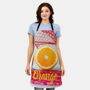 Orangenfrucht für vegane und vegeatriere schürze