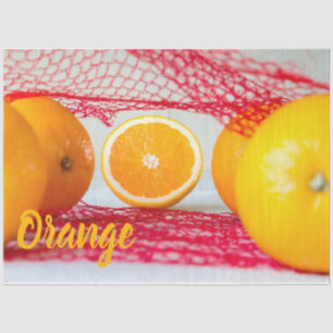 Orangenfrucht für vegane und vegeatriere seidenpapier