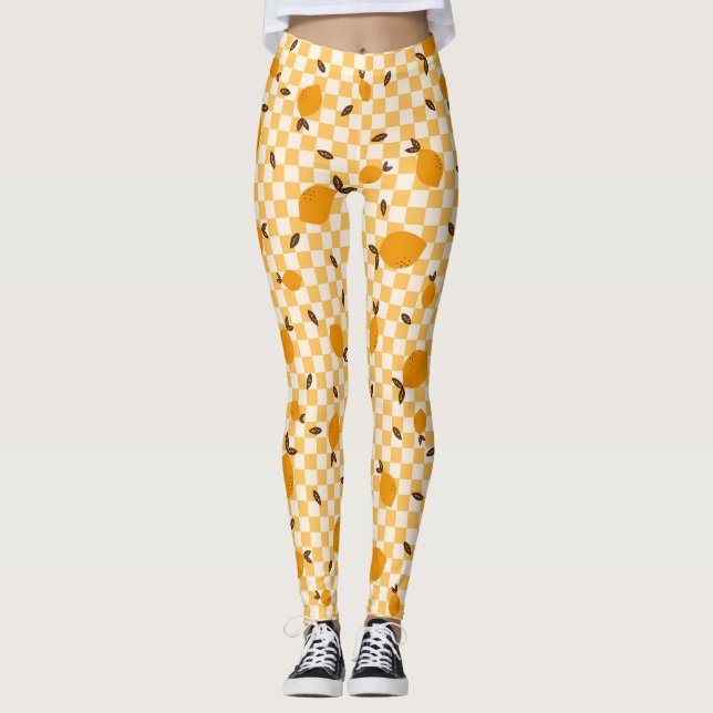 Orangenfrucht Leggings (Vorderseite)