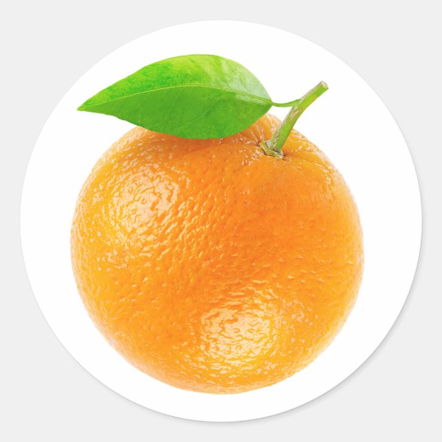 Orangenfrucht Runder Aufkleber (Vorderseite)