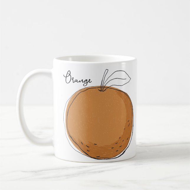 Orangenfrucht-Tasche Kaffeetasse (Links)