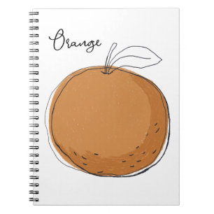 Orangenfrucht-Tasche Notizblock