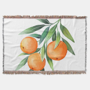 Orangenfrüchte in Aquarellfarben: Abgeschiedene Br Decke