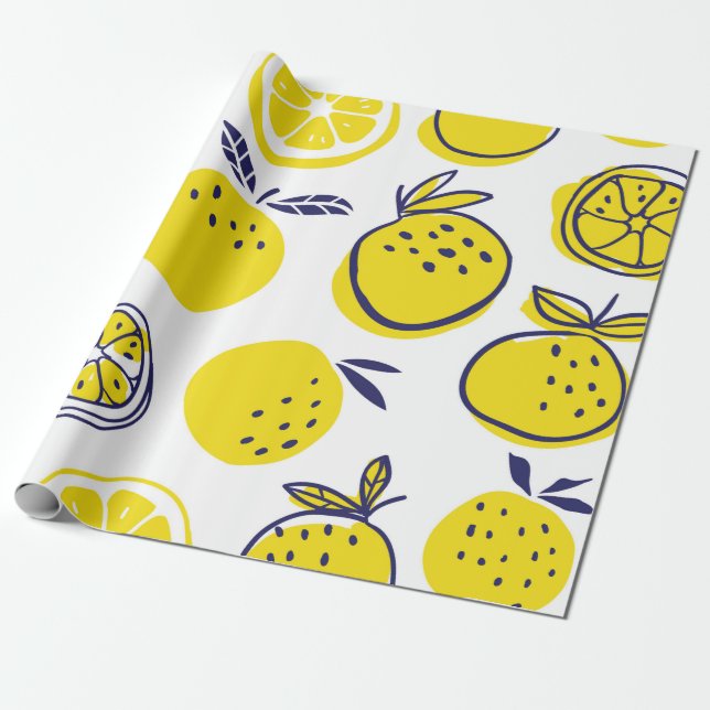 Orangenfrüchte nahtlos geschenkpapier (Ungerollt)