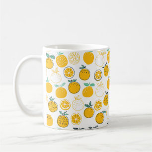 Orangenfrüchte nahtlos kaffeetasse