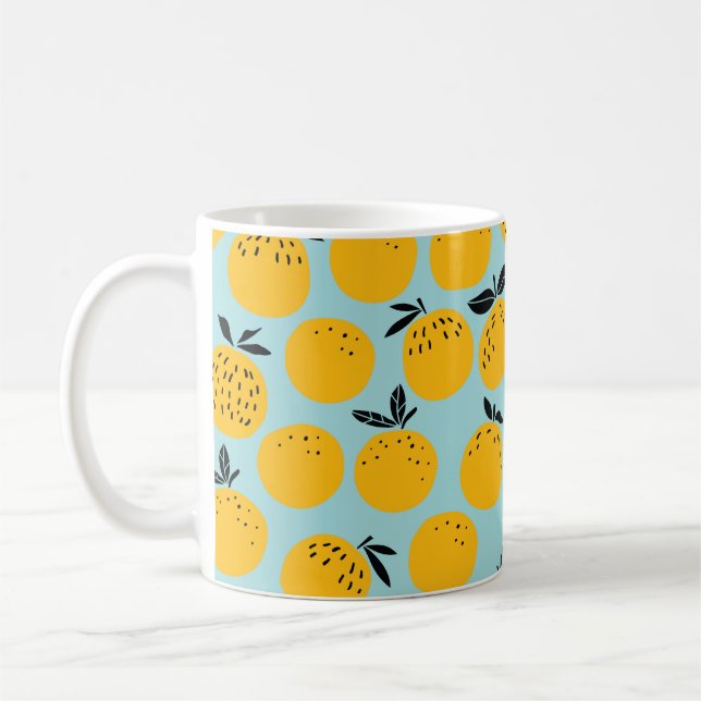 Orangenfrüchte nahtlos kaffeetasse (Links)
