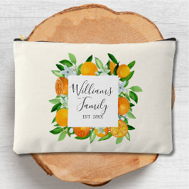 Orangenfrüchte und Blume Sommer Blütenpflanzliche Zubehörtasche