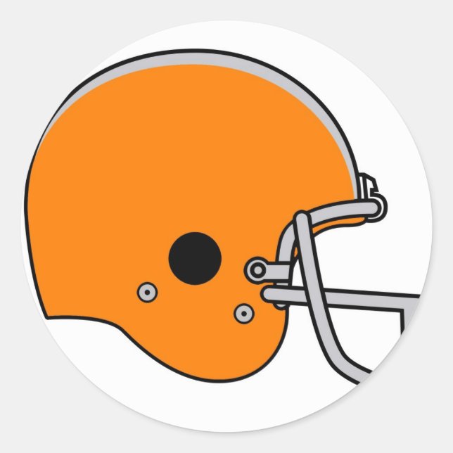 Orangenfußhelm Runder Aufkleber (Vorderseite)