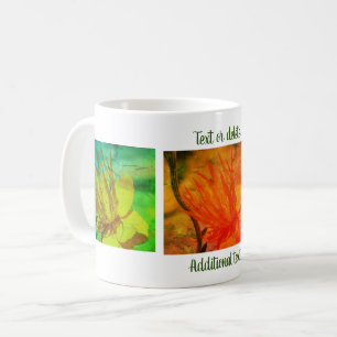 Orangengelbe Blumenfotografie Personalisiert Kaffeetasse