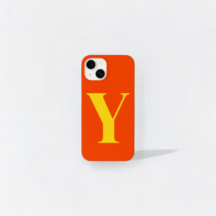 Orangengelbe initiale Personalisierte Monogramm Case-Mate iPhone 14 Hülle