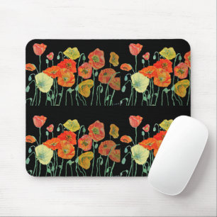 Orangengelbe rote Blume Blumenmousepad Mousepad