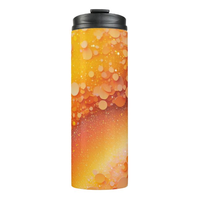 Orangengelber Glitzer Thermal Tumbler 12oz Thermosbecher (Vorderseite)