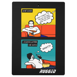 Orangengelber Honig Do Rugged Geek Comic Klemmbrett