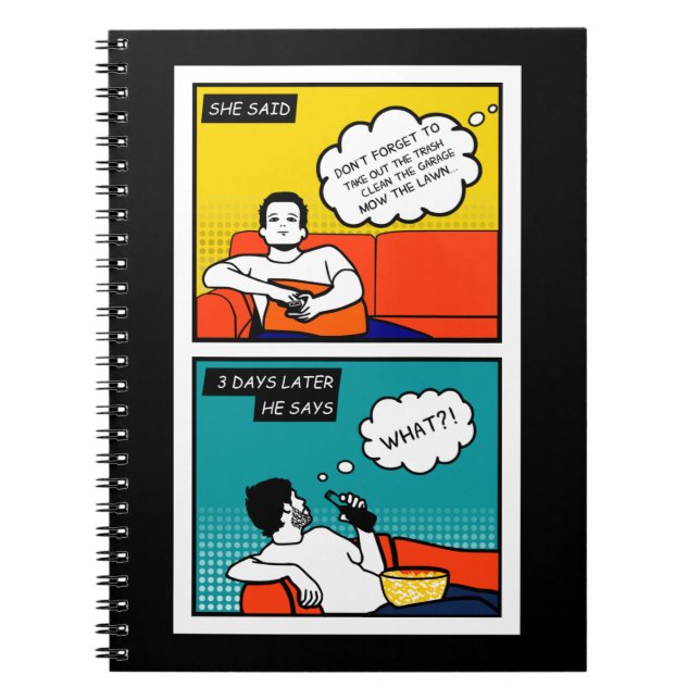 Orangengelber Honig Do Rugged Geek Comic Notizblock (Vorderseite)