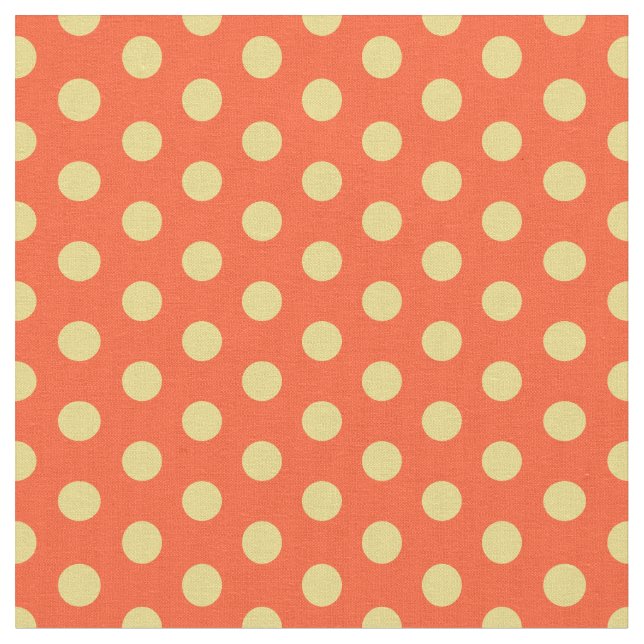 Orangengelber Polka-Dot-Baumwollstoff durch den Ho Stoff (Nahaufnahme)