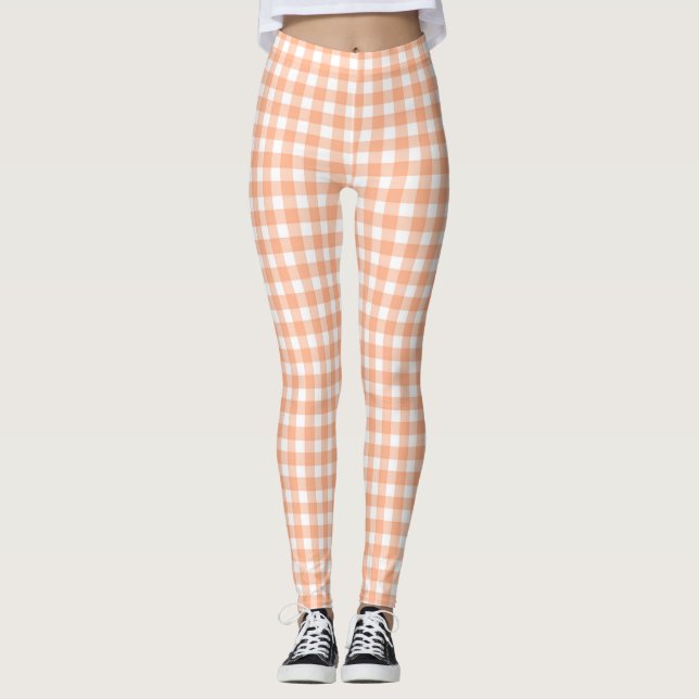 Orangengingham - Leggings (Vorderseite)