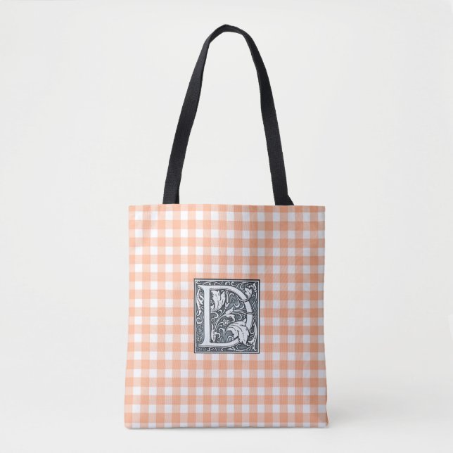Orangengingham-Tasche (Vorderseite)