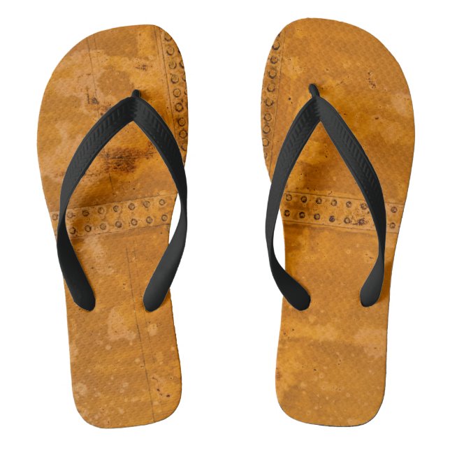 Orangengold Edelmetall Flip Flops (Fußbett)