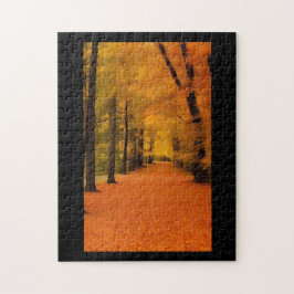 Orangengoldfarbene Blätter Puzzle