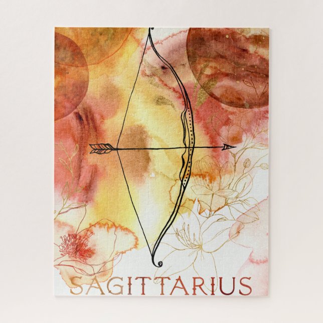 Orangengoldplaneten des Sagittarius-Bogenschütze Puzzle (Vertikal)