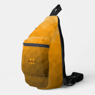 Orangengradientengeometrie Monogramm Crossbody Bag