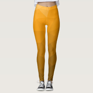 Orangengradientengeometrie Monogramm Leggings