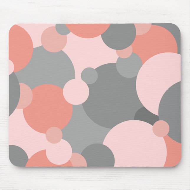 Orangengraue Moleküle Mauspad (Vorne)