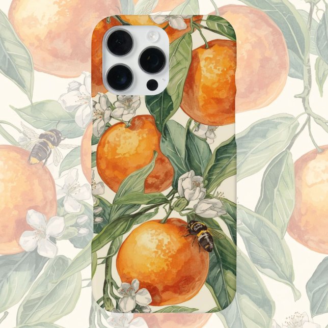 Orangenhain  – Handgezeichnete Zitrusfrüchte  iPhone Hülle (Von Creator hochgeladen)