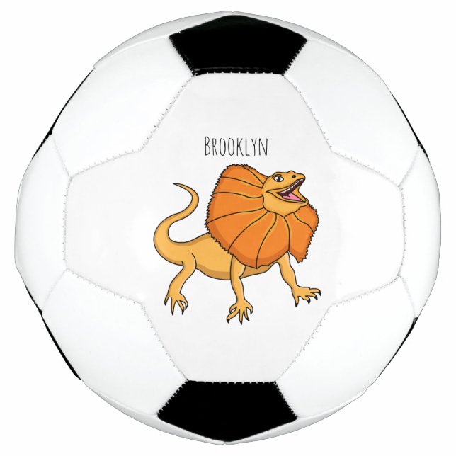 Orangenhals-Eidechsen-Cartoon Fußball (Vorderseite)