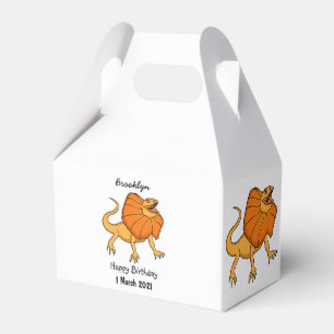 Orangenhals-Eidechsen-Cartoon Geschenkschachtel