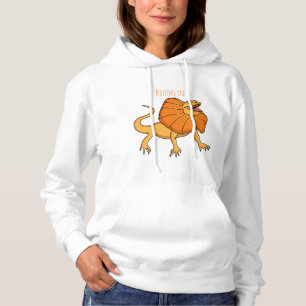 Orangenhals-Eidechsen-Cartoon Hoodie