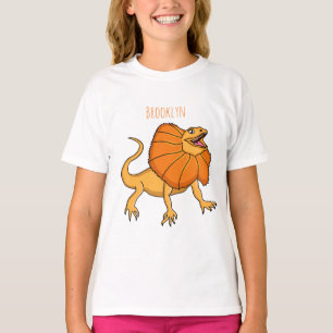 Orangenhals-Eidechsen-Cartoon T-Shirt
