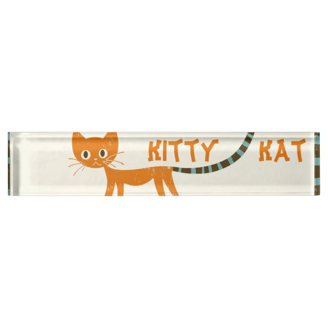 Orangenkatze Namensplakette (Vorderseite)