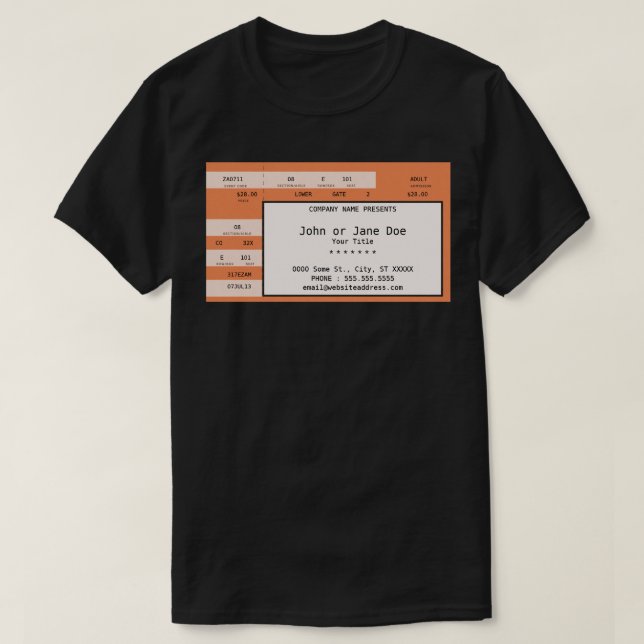 Orangenkonzert T-Shirt (Design vorne)