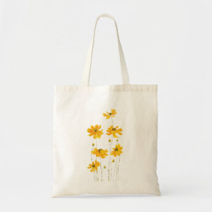 Orangenkosmos Blume Wasserfarbe Tragetasche