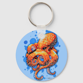 Orangenktopus Schlüsselanhänger