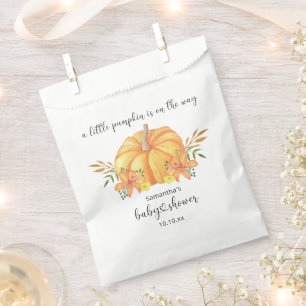 Orangenkürbis-Dusche Geschenktütchen