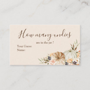 Orangenkürbis gebrannt Floral Wie viele Unes Enclo Begleitkarte