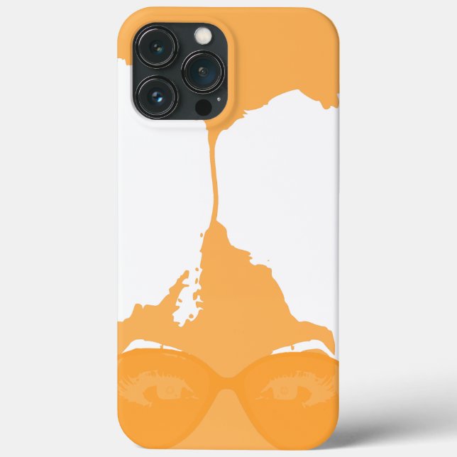 Orangenmädchen mit Afro mit Goldbrille Case-Mate iPhone Hülle (Rückseite)