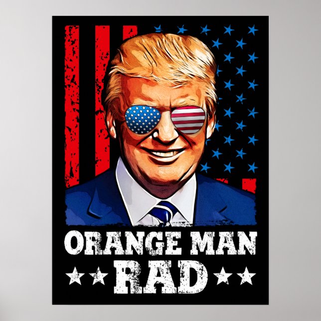 Orangenmann krass, pro trump poster (Vorne)