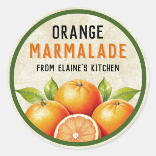 Orangenmarmelade Runder Aufkleber