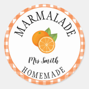 Orangenmarmelade Runder Aufkleber