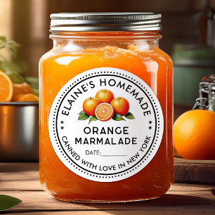 Orangenmarmelade-Sonderaufkleber mit Orangen Runder Aufkleber