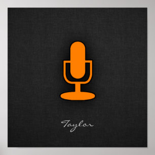 Orangenmikrophon Poster