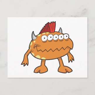 Orangenmohawster viele Augen Postkarte