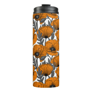 Orangenmohn Thermosbecher