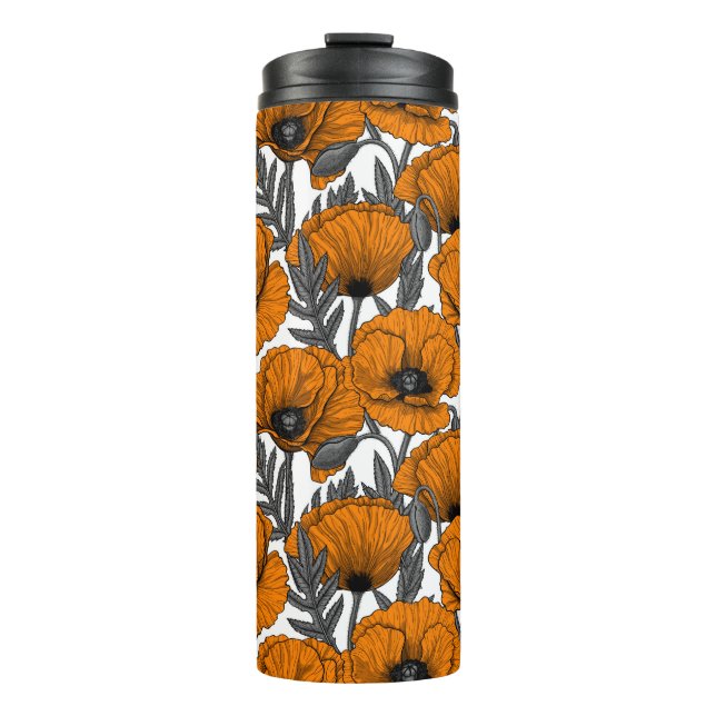 Orangenmohn Thermosbecher (Vorderseite)