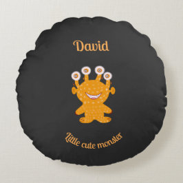 Orangenmonster Rundes Kissen